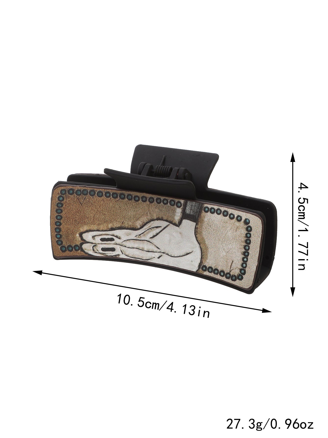 Wholesale West Denim Style Leather Hairpin Cactus Clamp Women Shark Clip